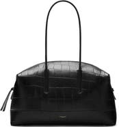 DeMellier The Stockholm Croc Embossed Leather Shoulder Bag