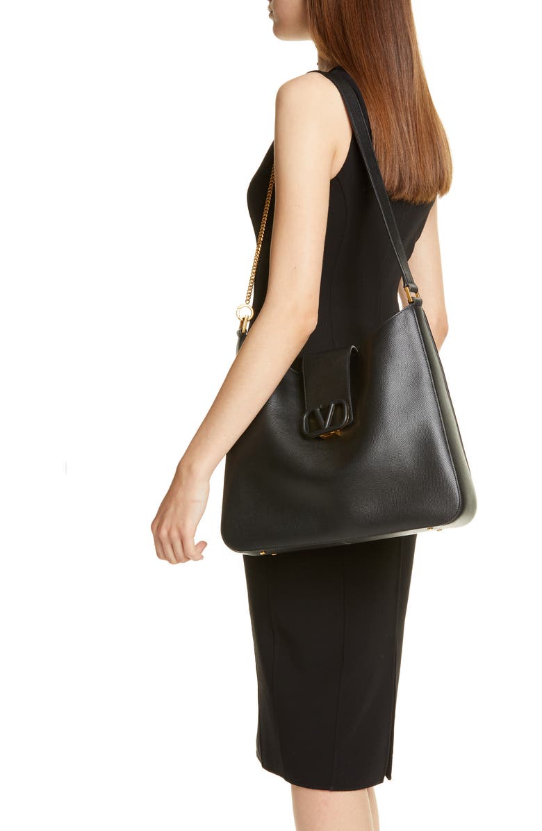 Valentino Garavani VSling Calfskin Hobo Bag, Alternate, color,