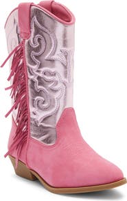 Harper Canyon Kids' Fringe Metallic Western Boot