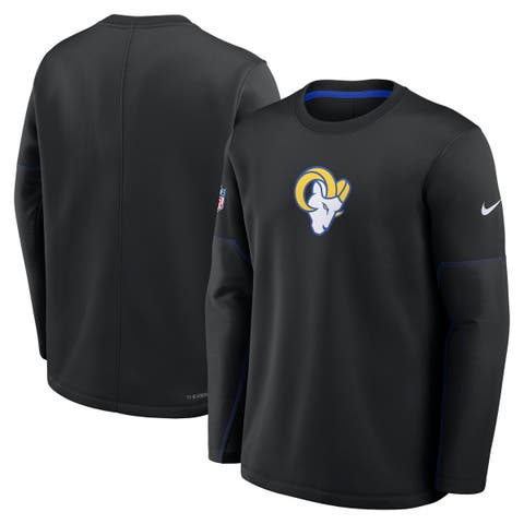 Men's Nike Black Los Angeles Rams Sideline Coaches Team Present Midweight Therma-FIT Sweatshirt