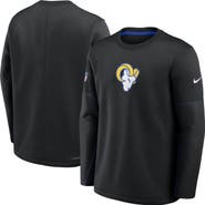 Nike Men's Nike Black Los Angeles Rams Sideline Coaches Team Present Midweight Therma-FIT Sweatshirt