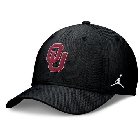 Men's Jordan Brand Black Oklahoma Sooners Rise SwooshFlex Dri-FIT Hat