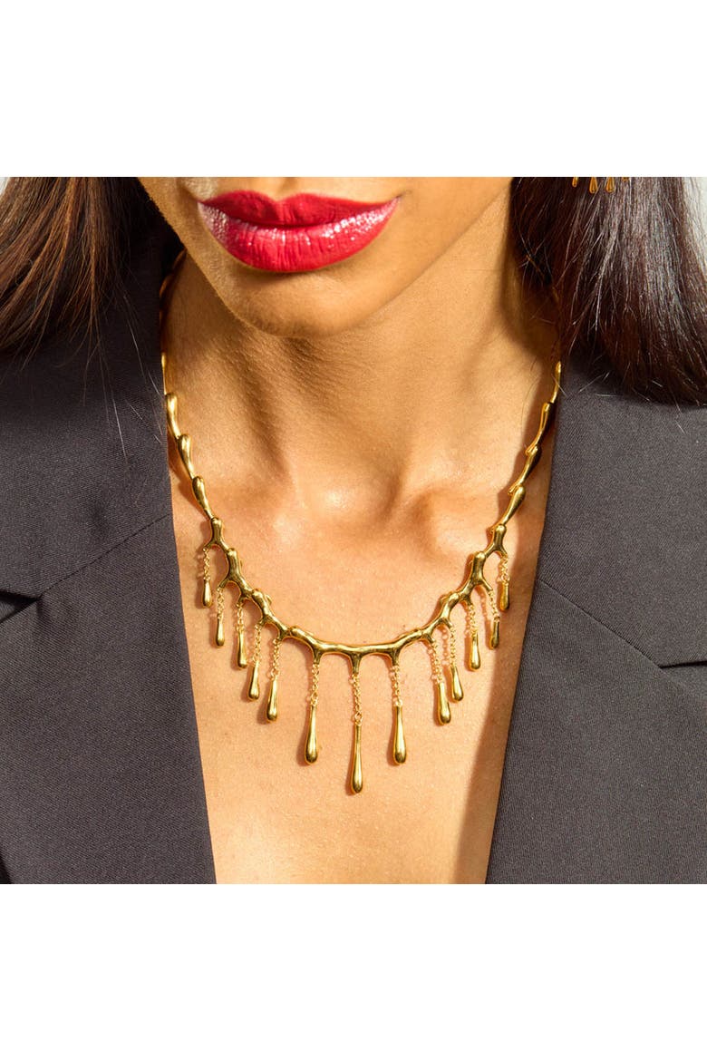 Short Multi Drop Necklace, Alternate, color, Gold
