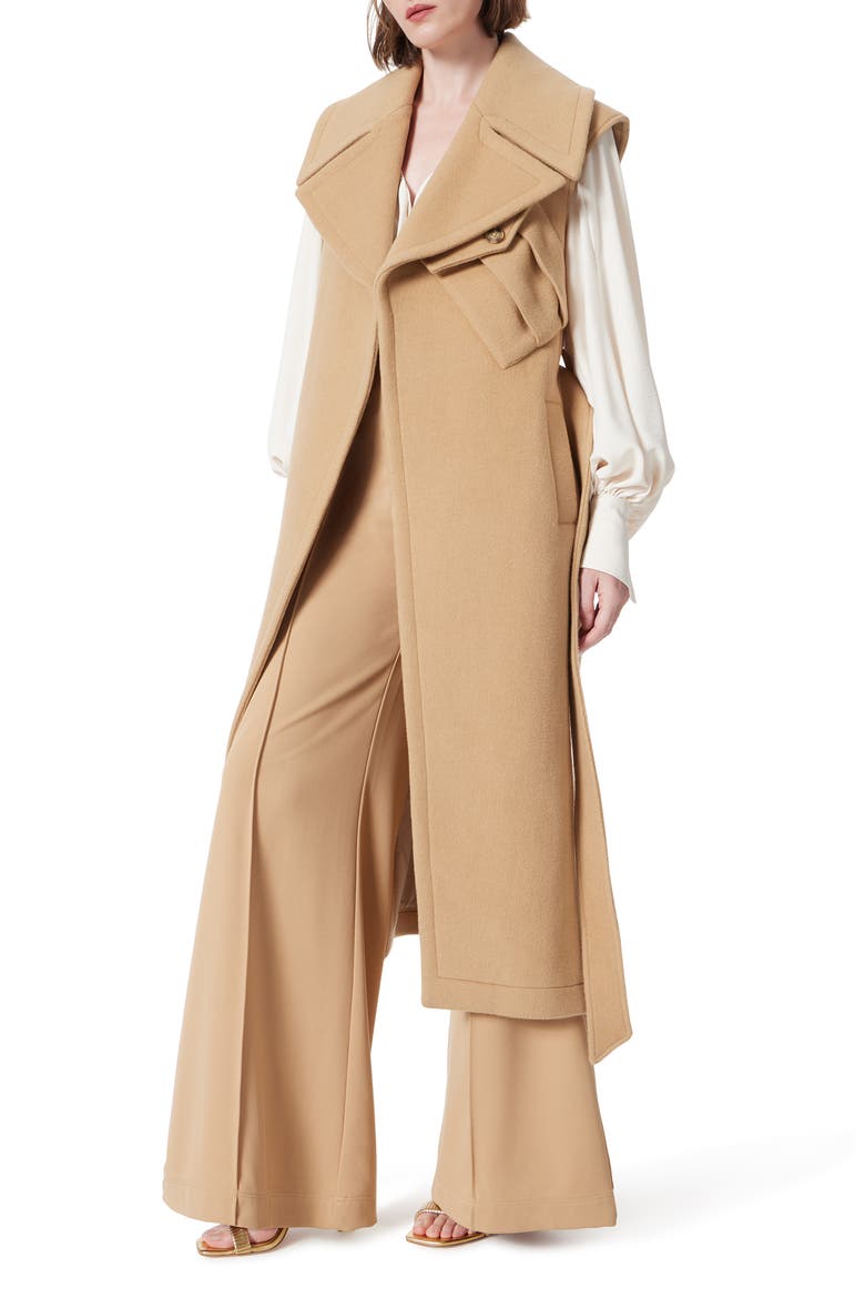 Sleeveless Trench Coat, Main, color, CAMEL