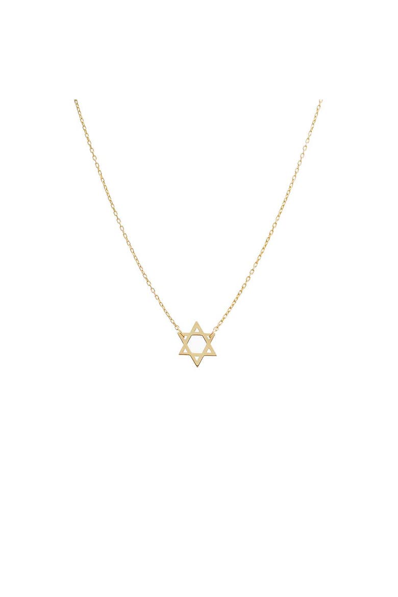 Solid Star of David Necklace 14K, Main, color, 14K Gold