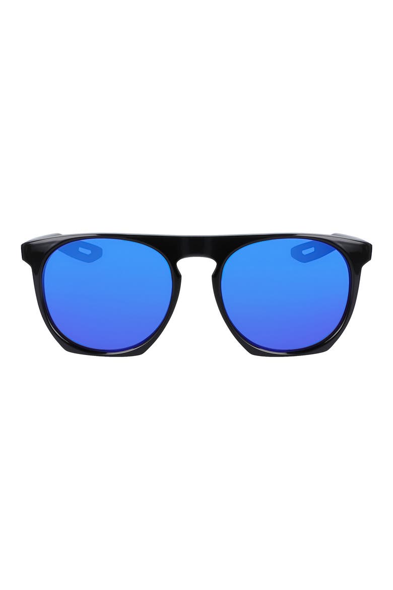 Flatspot XXII 52mm Geometric Sunglasses, Main, color, OBSIDIAN/ ULTRAVIOLET MIRROR
