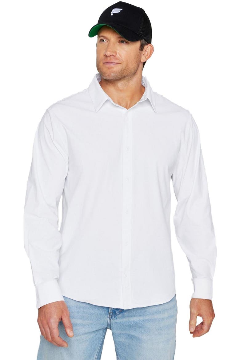 Men's The Don Long Sleeve Button Up, Main, color, Classic White