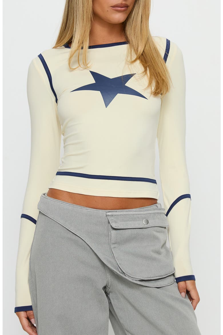 Starshot Long Sleeve Graphic T-Shirt, Main, color, CREAM