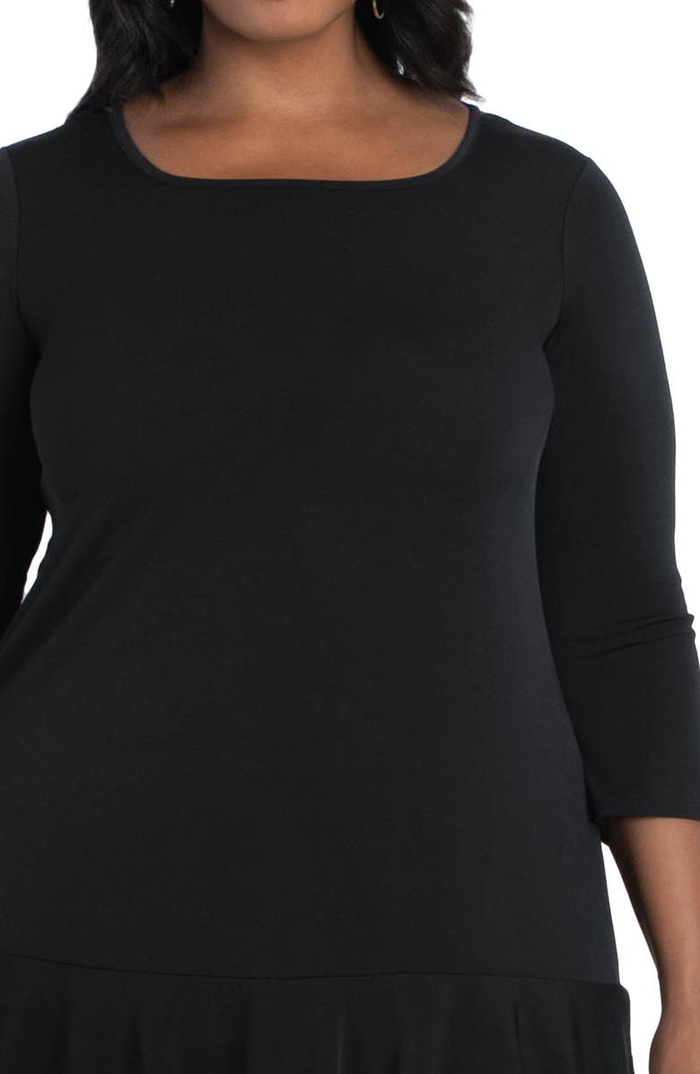 Kiyonna Tiered Ruffle Cocktail Dress, Alternate, color,