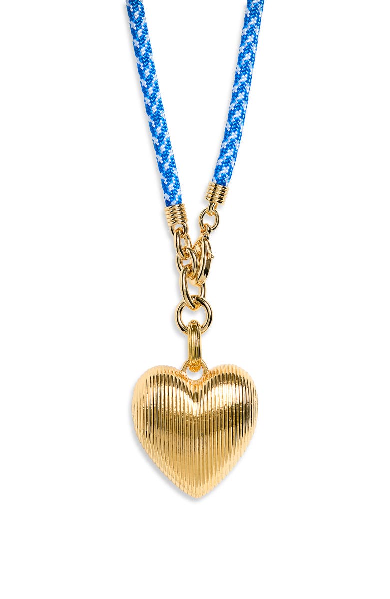 ROXANNE ASSOULIN The Long Happy Cord Charm Necklace, Main, color, Gold/ Blue/ White