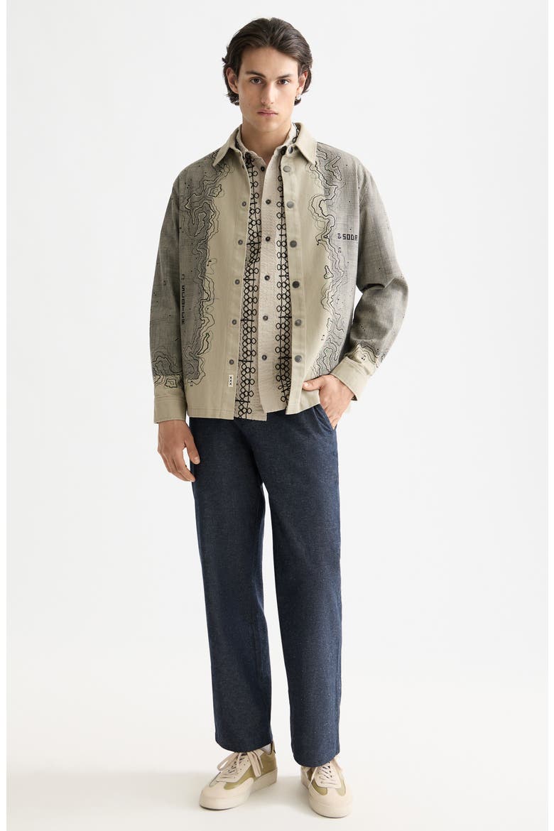 Map Graphic Snap-Up Overshirt, Alternate, color, PLAZA TAUPE