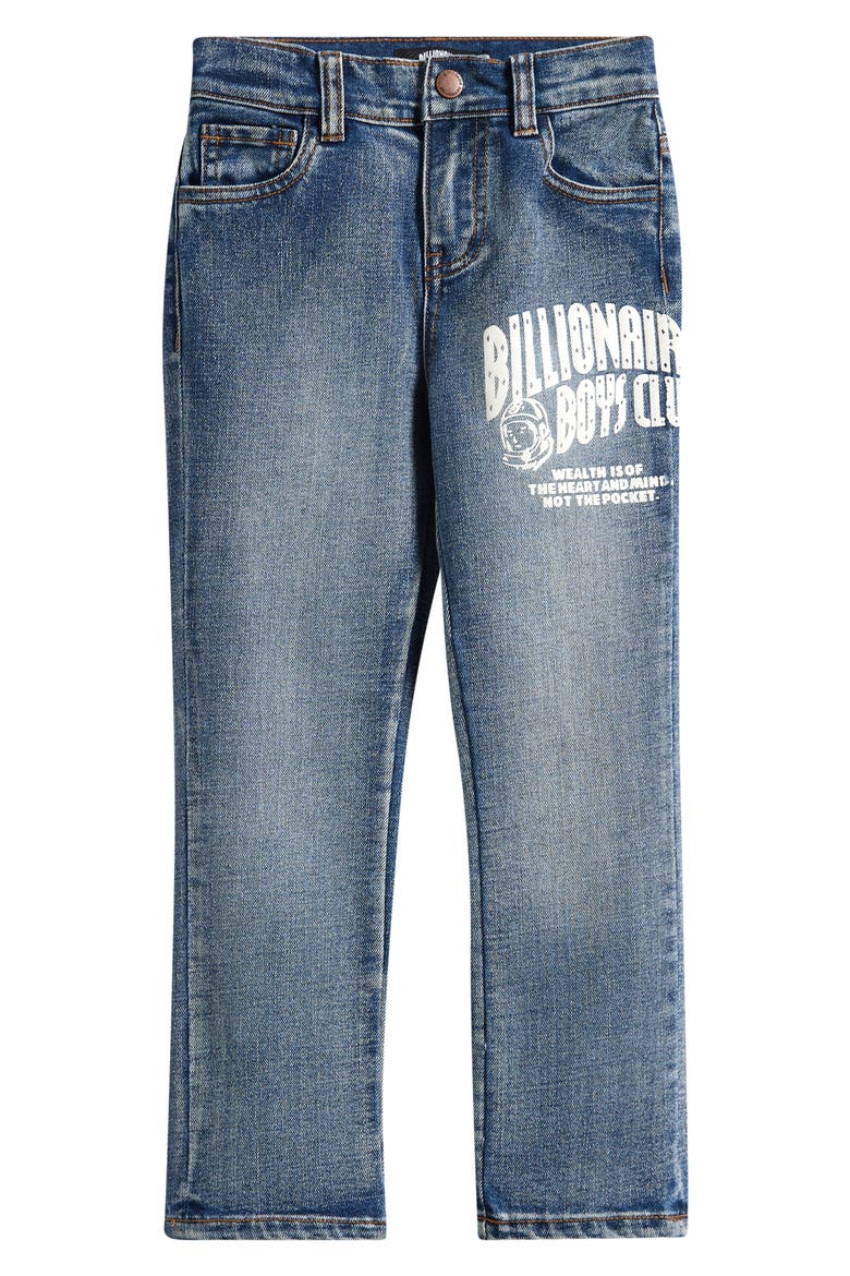 Kids' Storm Graphic Straight Leg Jeans, Main, color, URSA