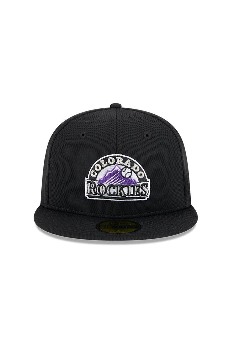 New Era Men's New Era Black Colorado Rockies 2025 MLB Clubhouse 59FIFTY Fitted Hat, Alternate, color, 