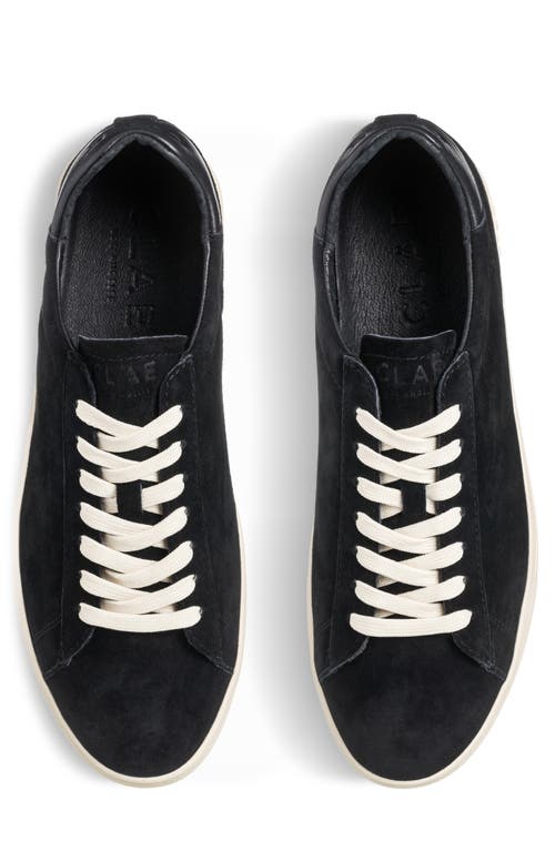 Clae Bradley Low Top Sneaker In Black Suede