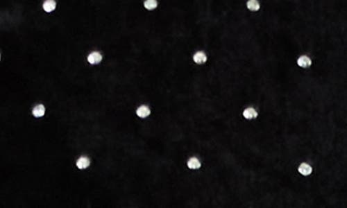 Steve Madden Maddilyn Embellished Velvet Padded Shoulder Top In Black