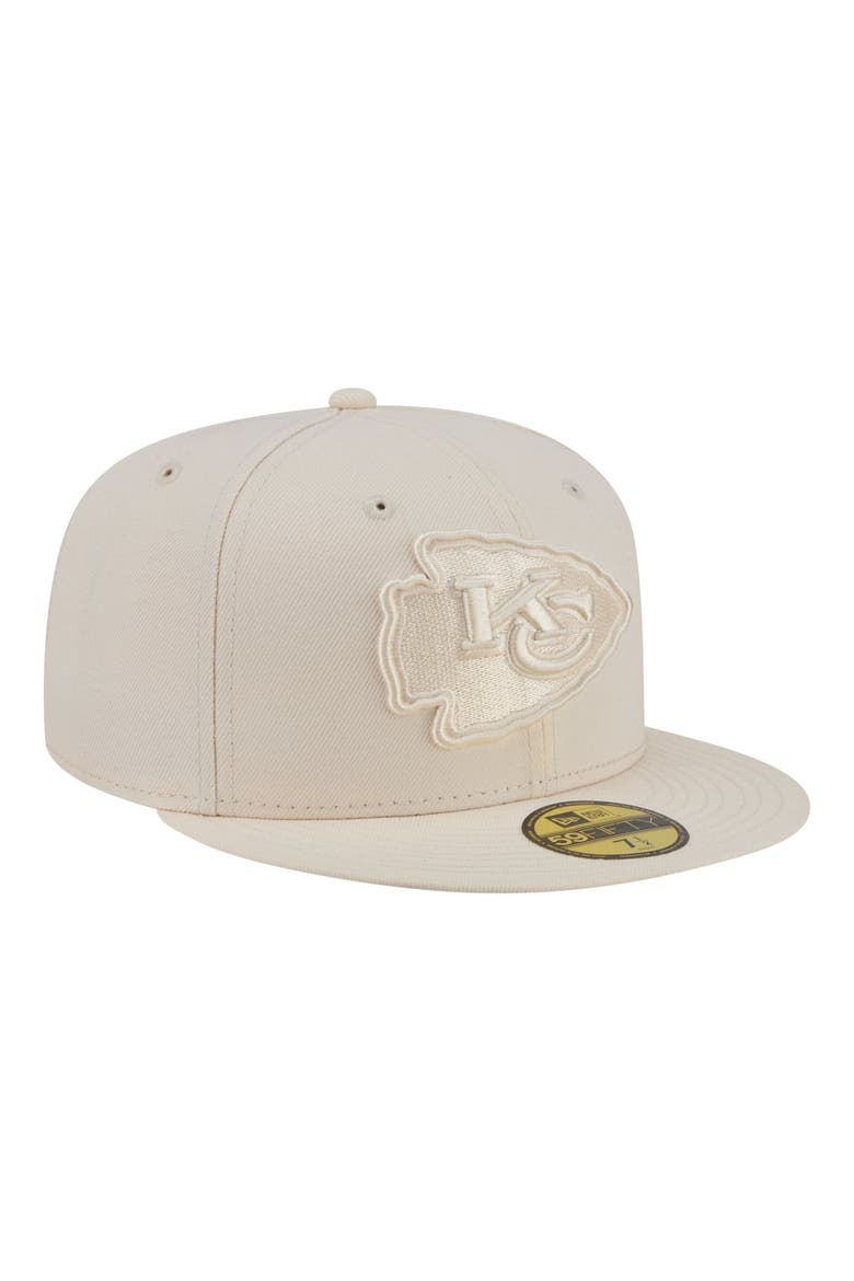 Men's New Era  Cream Kansas City Chiefs Color Pack 59FIFTY Fitted Hat, Alternate, color, Cream