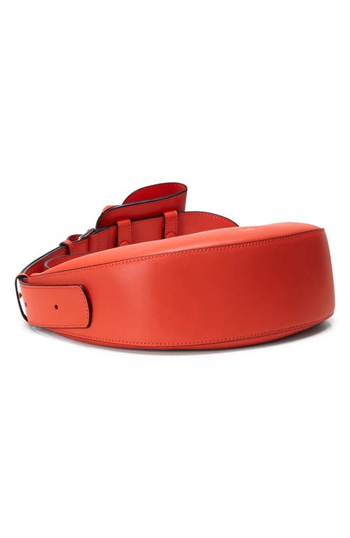 Oryany Rookie Crescent Leather Crossbody Bag In Orange
