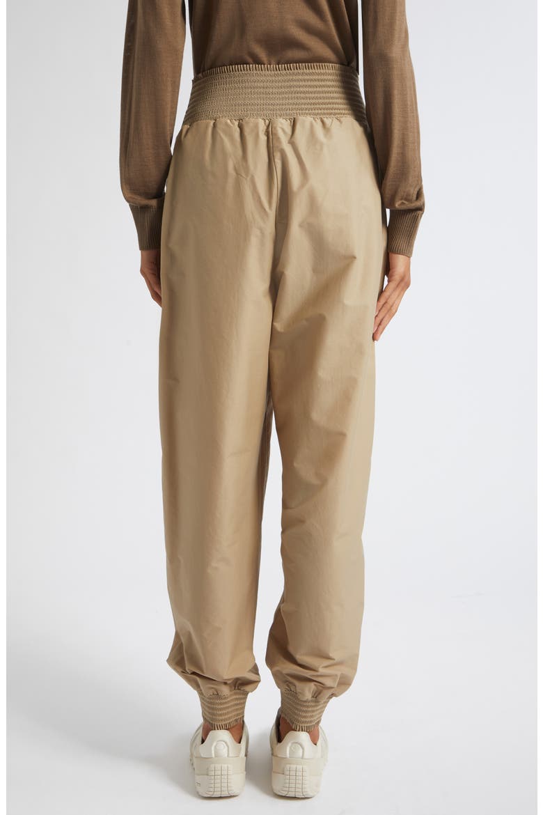 Smocked Waist Track Pants, Alternate, color, BEIGE
