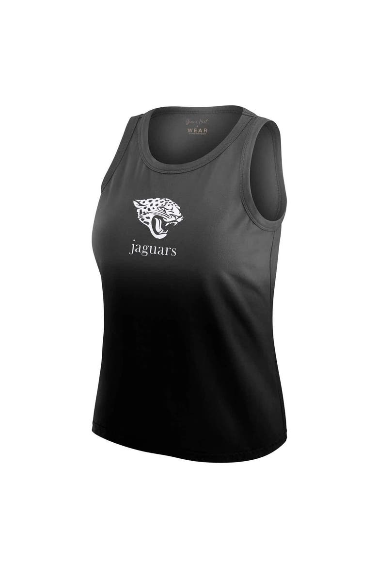 Women's WEAR by Erin Andrews x Gracie Hunt Black Jacksonville Jaguars Ombre Tank Top, Alternate, color, Black