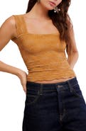 Free People Love Letter Floral Knit Camisole