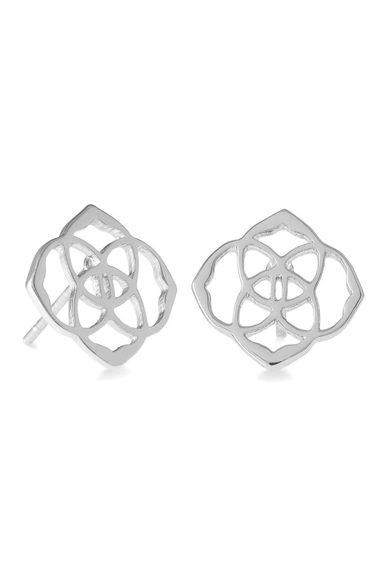 'Dira' Stud Earrings, Alternate, color, SILVER