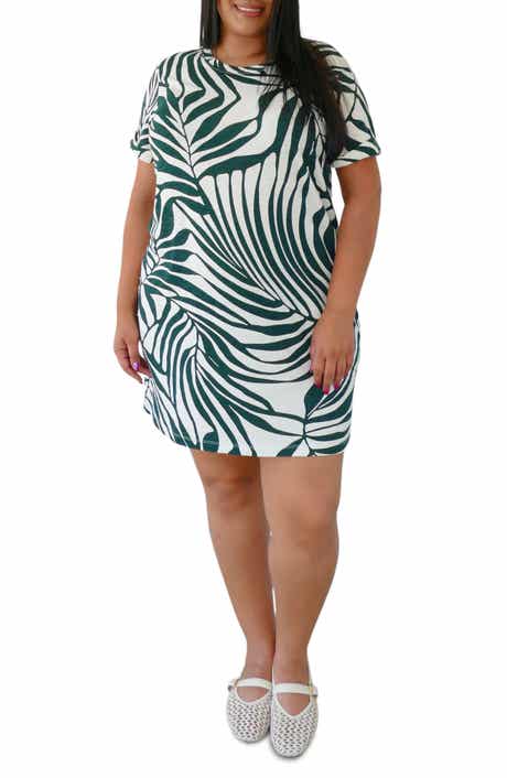 Sanctuary Perfect Tee Mix Floral Cotton Blend Minidress