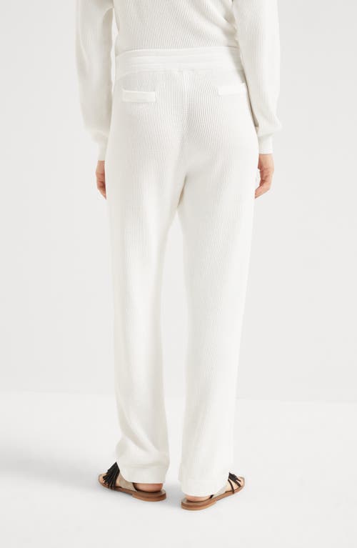 Brunello Cucinelli Jogginghose Aus Baumwolle In White