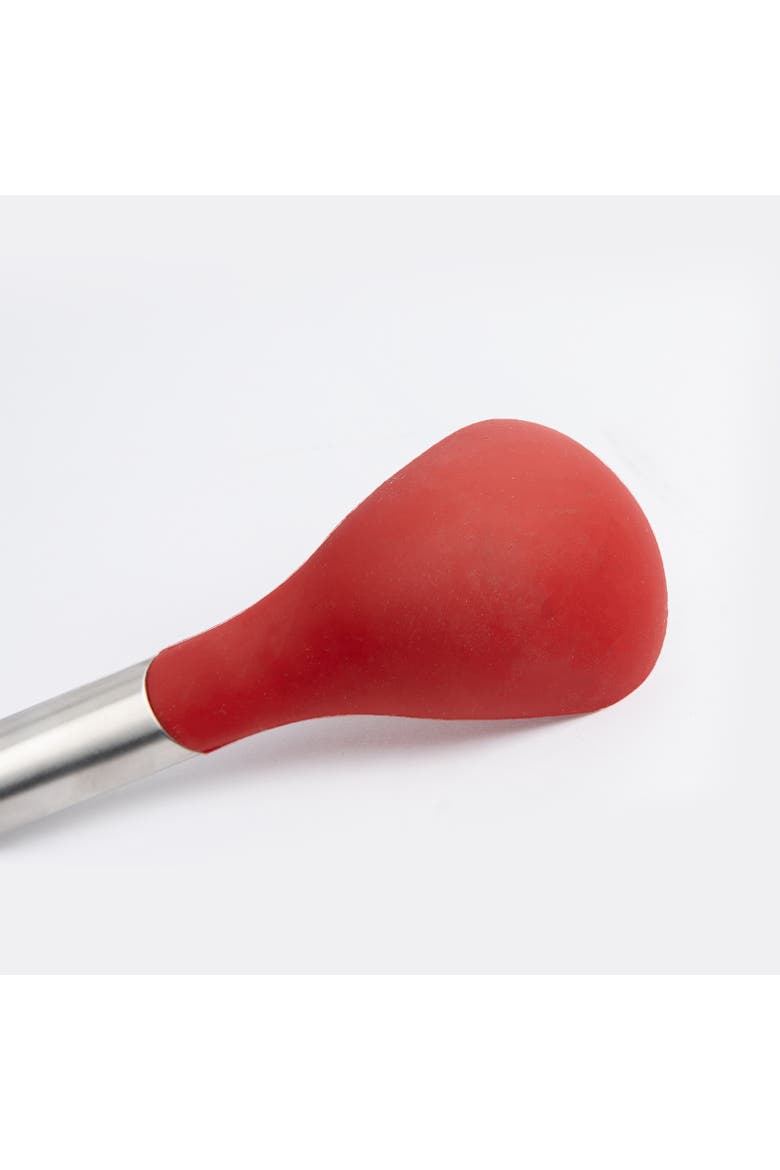 Silicone & Stainless Steel Spoon, Alternate, color, Red