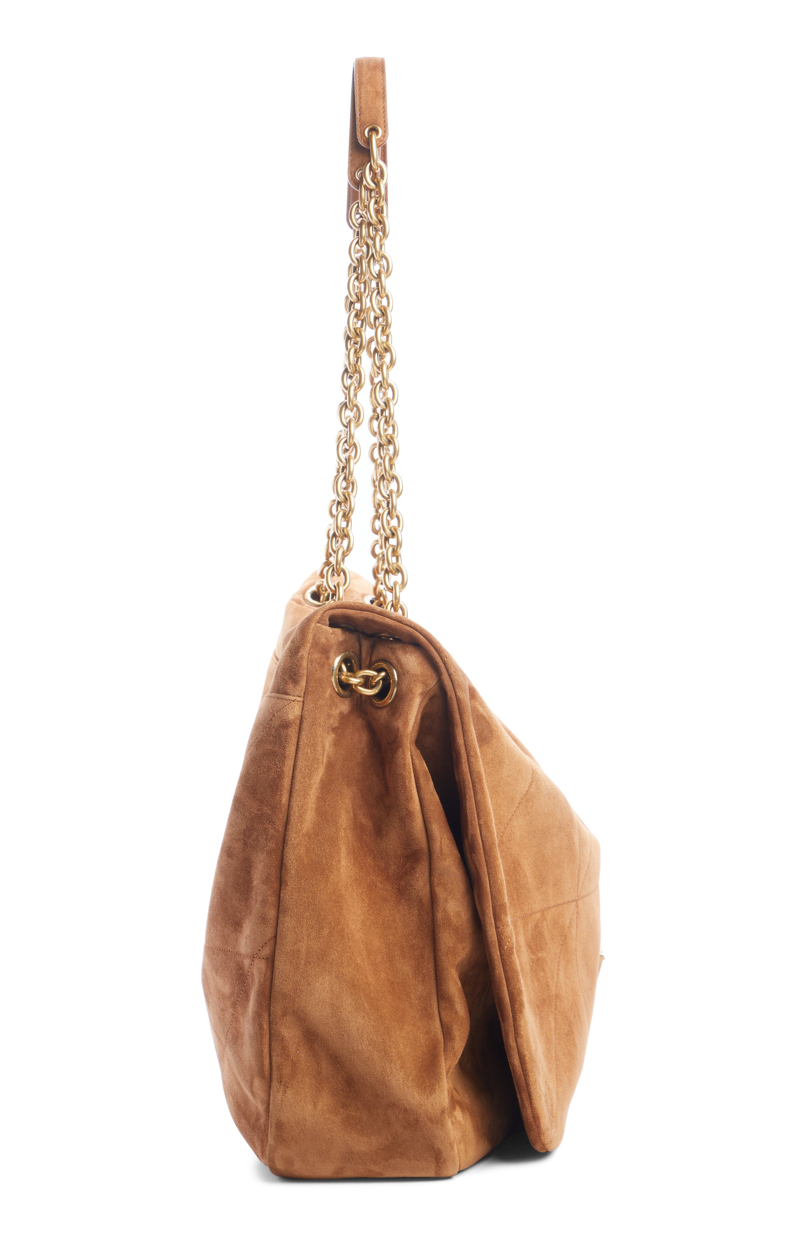 Jamie 4.3 Patchwork Suede Shoulder Bag, Alternate, color, BROWN CARAMEL