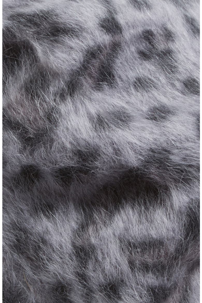 'Angelica' Angora Beret, Alternate, color, SLATE LEOPARD