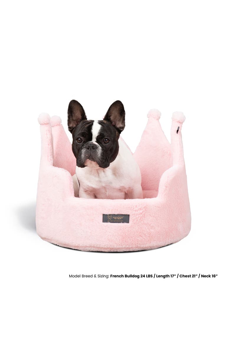 Crown Dog  Bed for Cats & Dogs, Alternate, color, Blush Pink