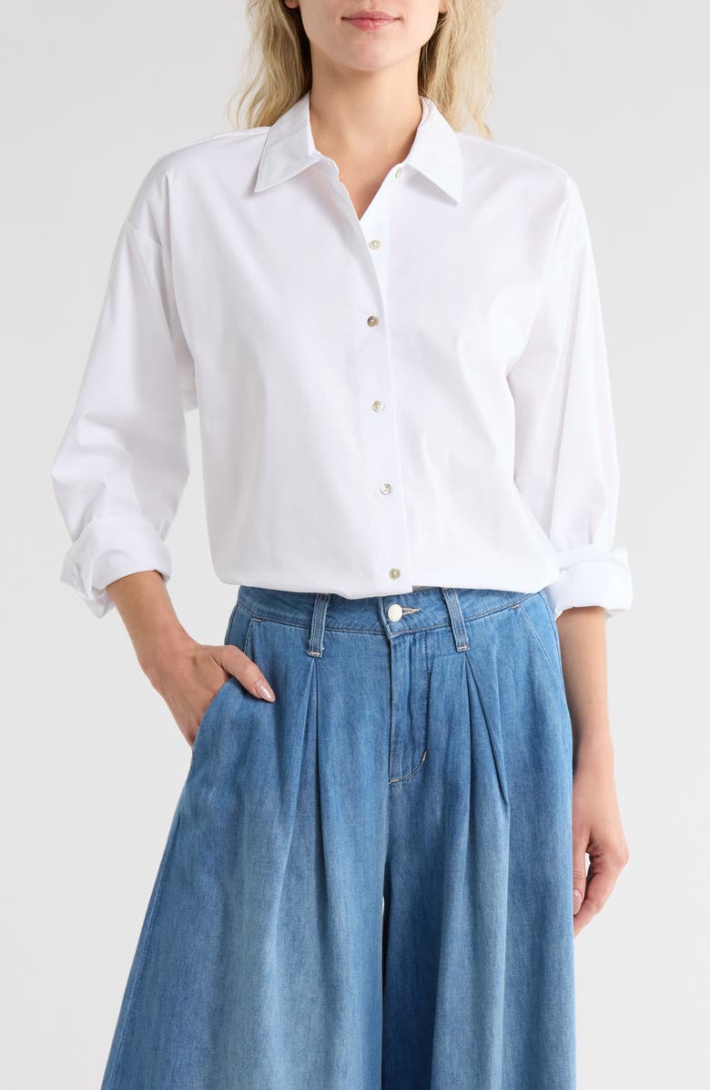 L'AGENCE Ripley Oversize Button-Up Shirt, Main, color, 