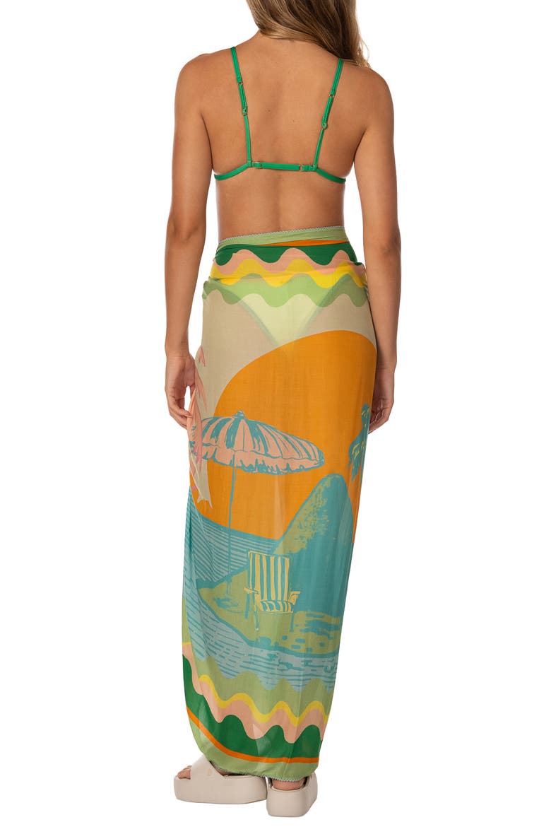 Pastel Mirage Isla Cover-Up Pareo, Alternate, color, OPEN GREEN