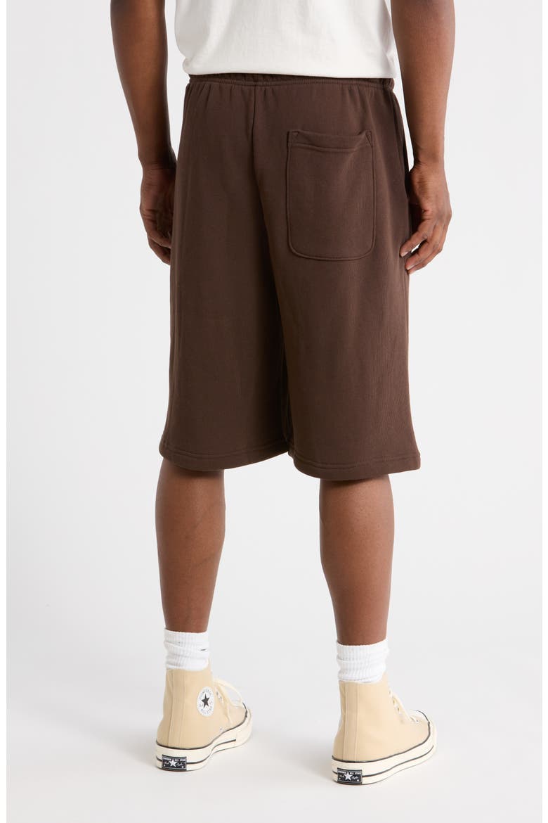 Drawstring Waist Cotton Blend Shorts, Alternate, color, BROWN BRACKEN