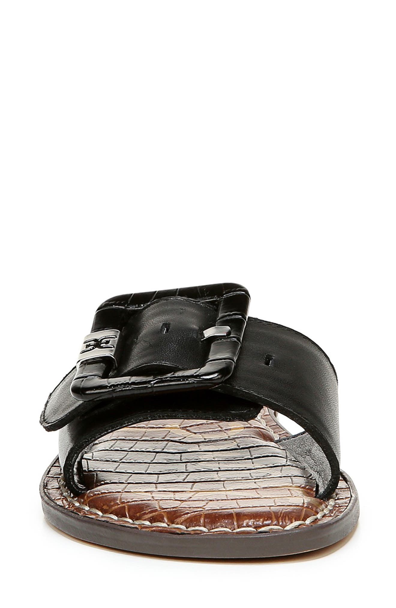 Granada Slide Sandal, Alternate, color, BLACK LEATHER