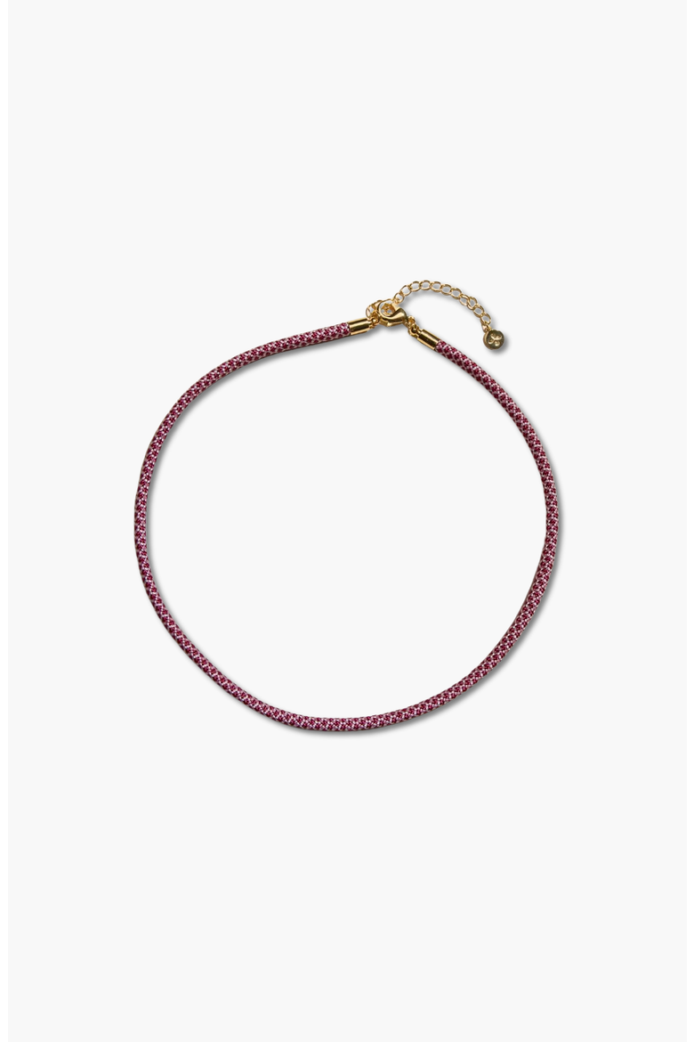 Minimalist Cord Necklace, Main, color, Maroon & White / Gold