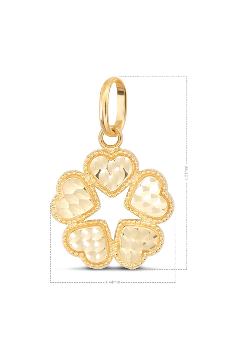DEVATA Clover Heart Pendant in 14K Gold, Alternate, color, Yellow Gold