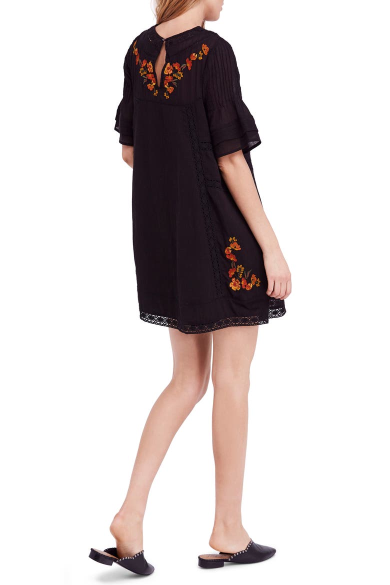 'Perfectly Victorian' Minidress, Alternate, color, BLACK COMBO