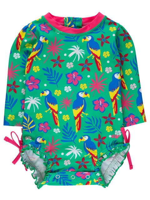 Baby Girls Long Sleeve UPF50+ One Piece Rash Guard