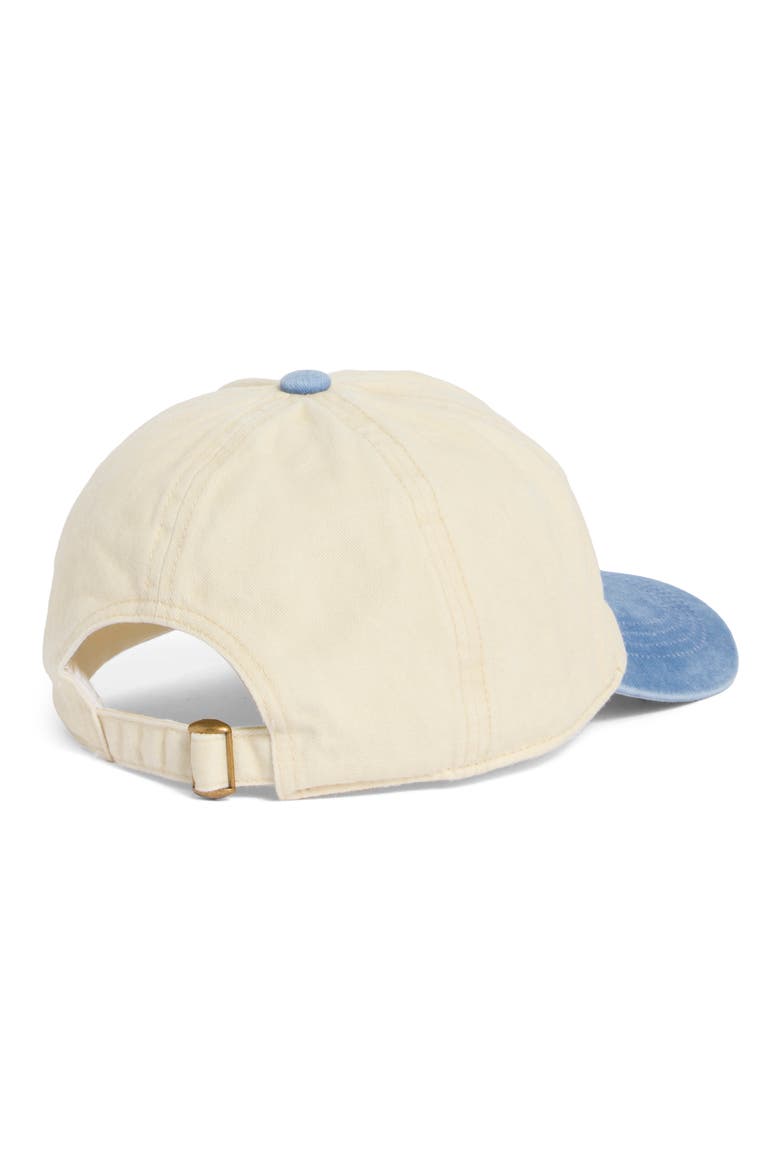 Bear with Heart Two Tone Baseball Cap, Alternate, color, DENIM BLUE