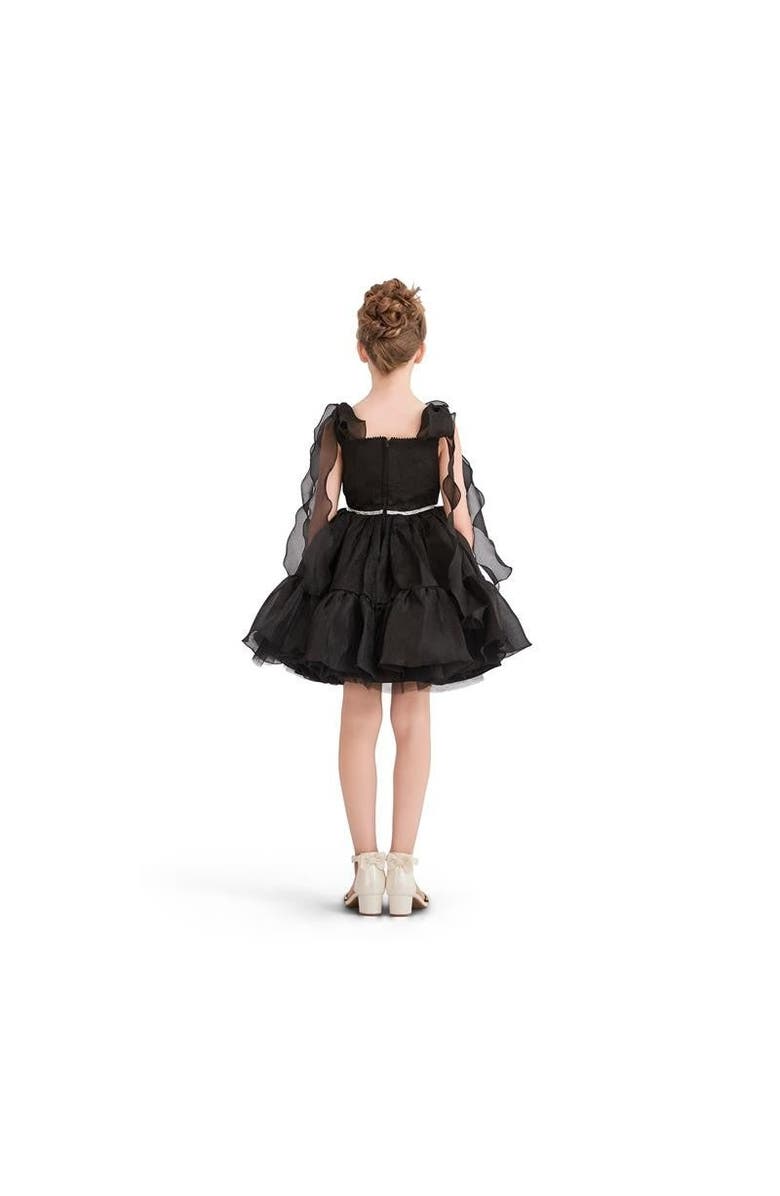 Tulleen Ruffled Party Dress, Alternate, color, Black