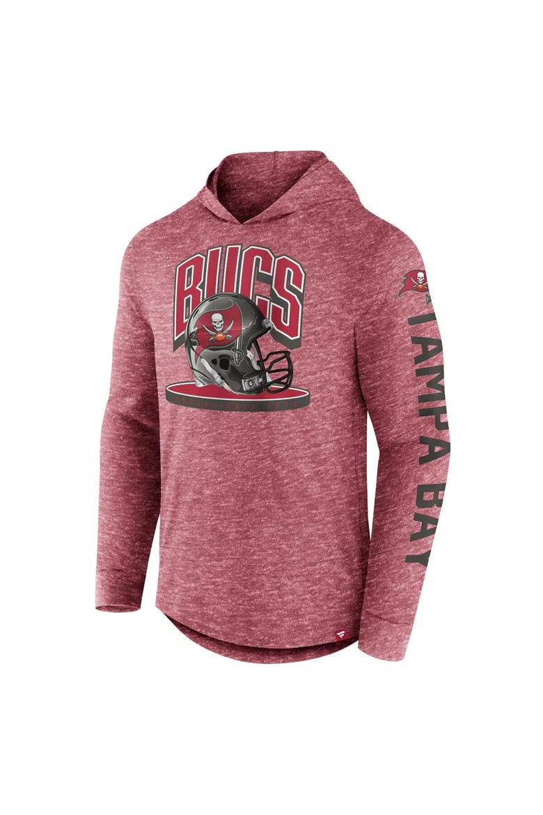 Men's Fanatics Branded Red Tampa Bay Buccaneers Helmet Platform Long Sleeve Hoodie T-Shirt, Alternate, color, Red