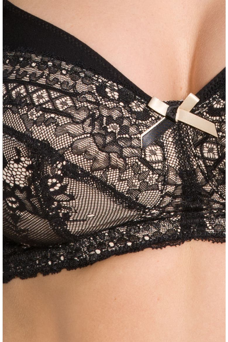 'Sophie 5821' Wireless Nursing Bra, Alternate, color, BLACK / NUDE