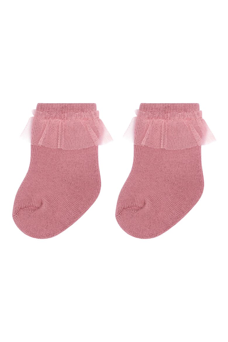 Ribbed Ruffle Bodysuit, Skirted Leggings, Headband & Socks Set, Alternate, color, BOWS