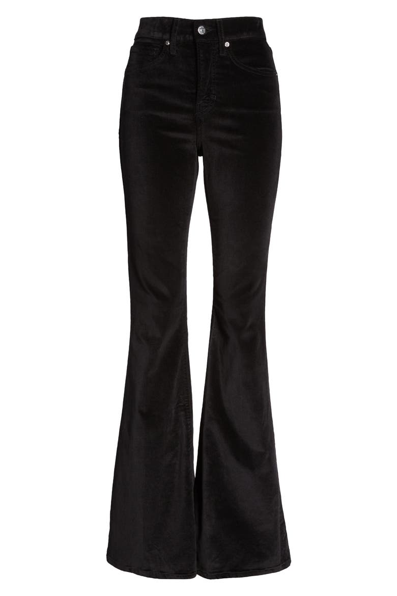 Sheridan Bell Bottom Jeans, Alternate, color, BLACK