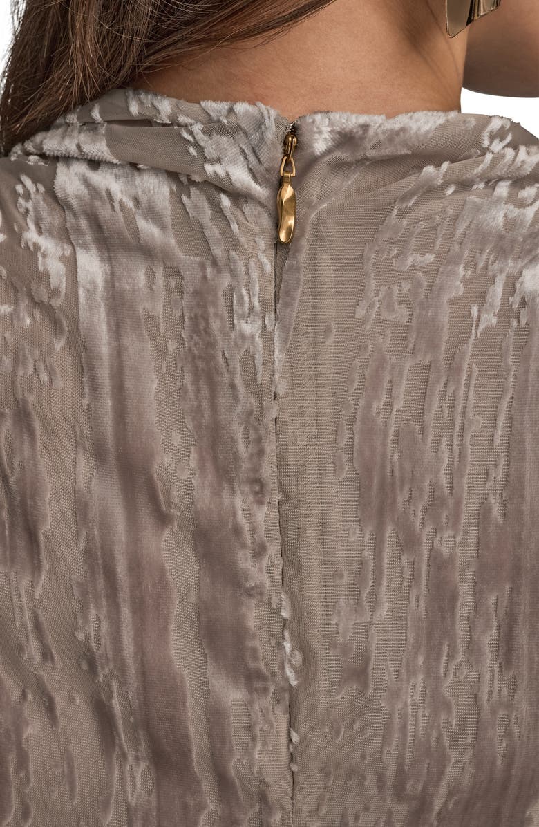 Donna Karan New York Burnout Mock Neck Sleeveless Top, Alternate, color, Vapor