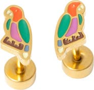 Pip Pop Parrot Stud Earrings