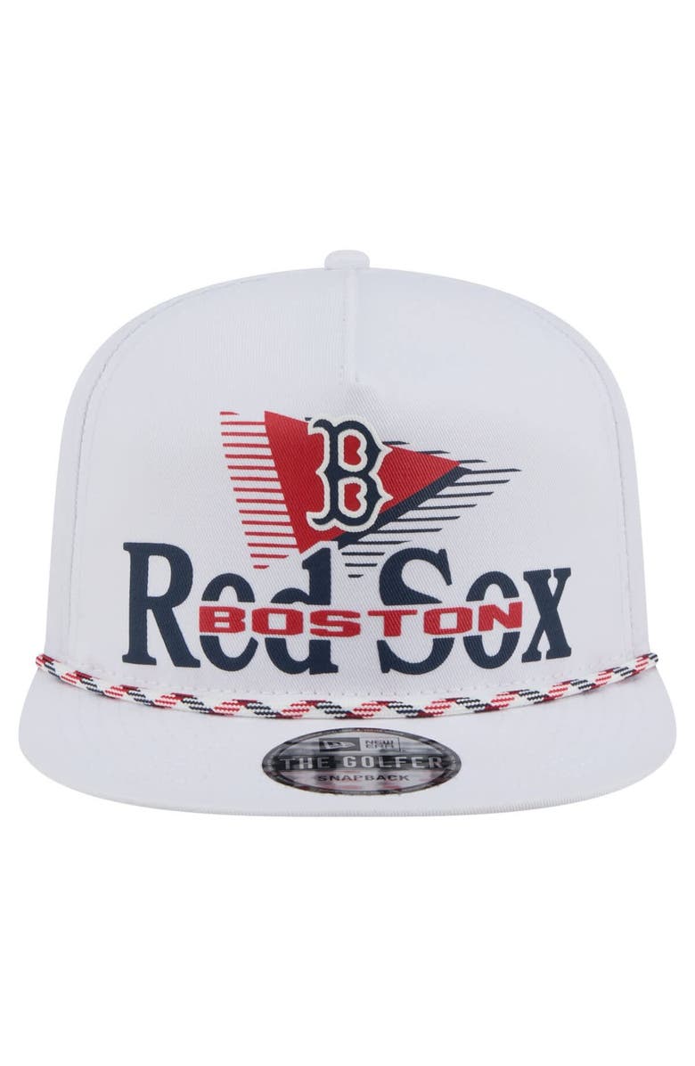 New Era Men's New Era  White Boston Red Sox Collide Golfer Snapback Hat, Alternate, color, White