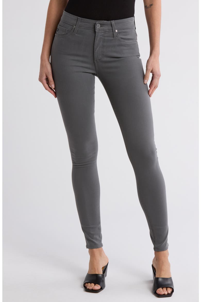 Farrah High Waist Coated Skinny Jeans, Main, color, FOLKESTONE GREY