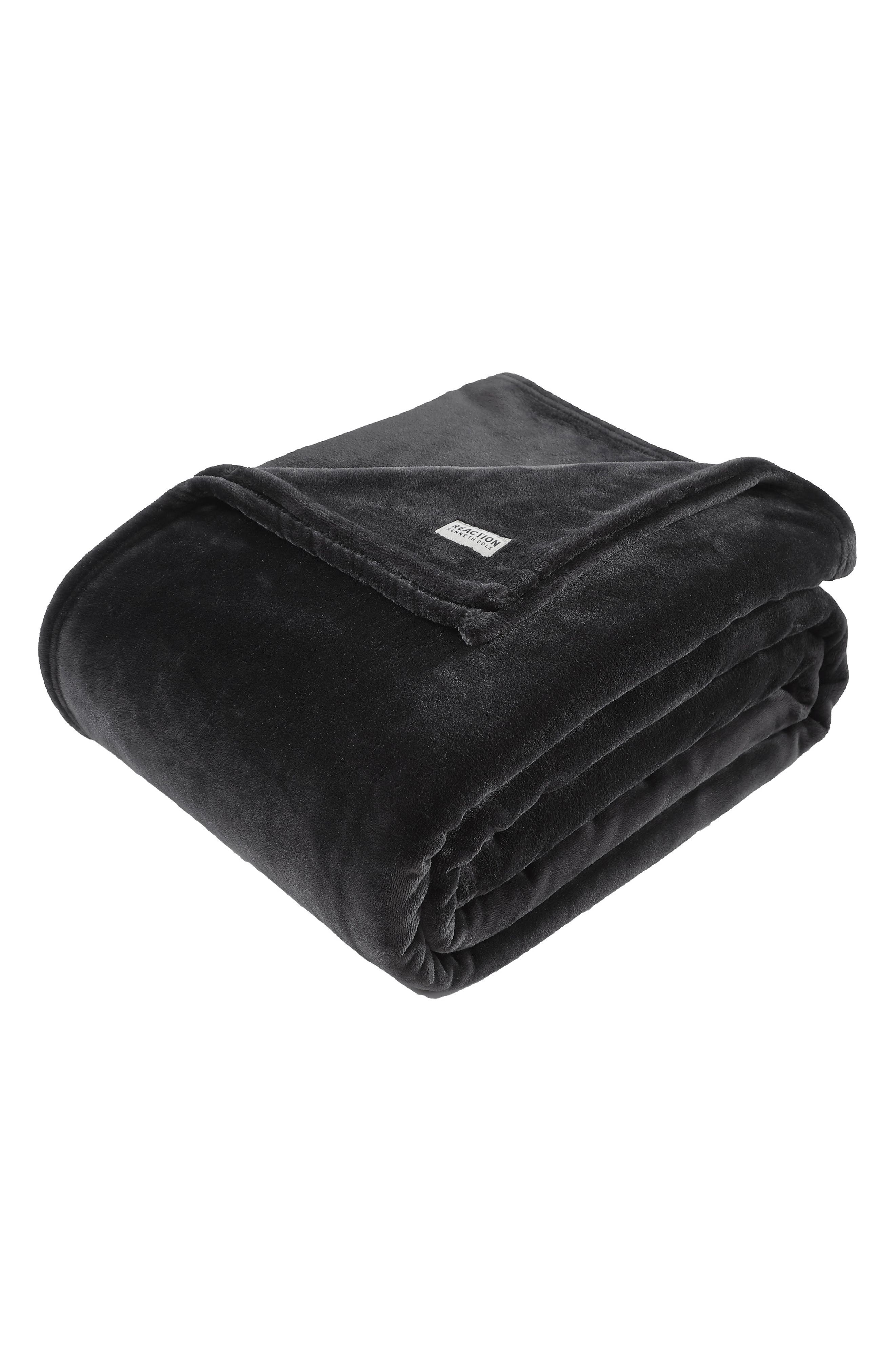 Kenneth Cole Solid Throw Blanket